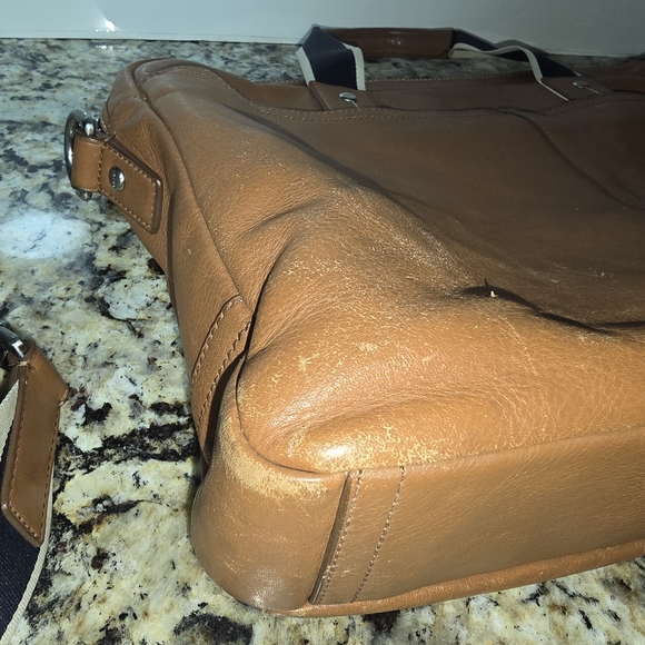 Coach Heritage Web Leather Zip Top Briefcase - Picture 9 of 16